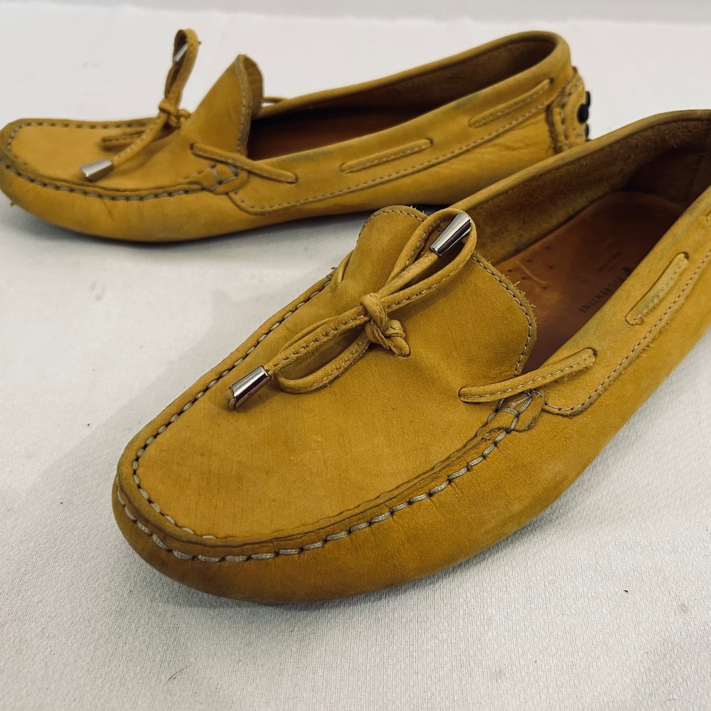 Mercanti Fiorentini MF-3200 Yellow Slip On Moccasin Driving‎ Loafer
